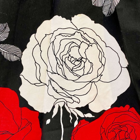 Bernardo Rose Print Pop Art A-Line Skirt - Picture 5 of 9